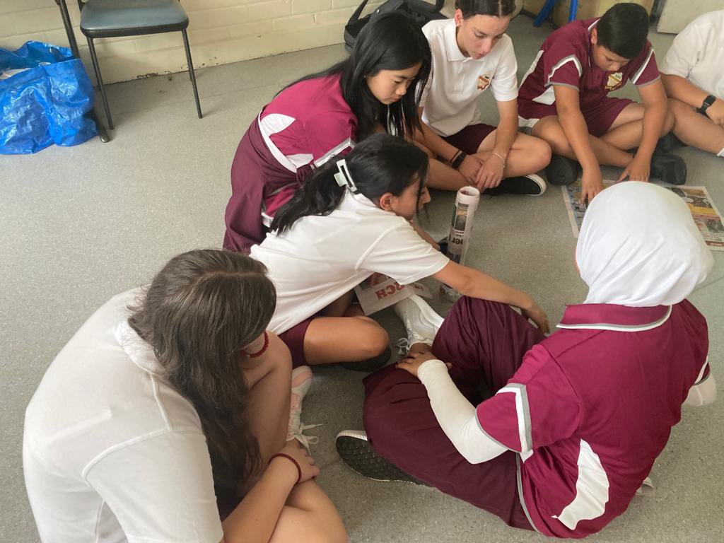 AminaBaghdadi5's tweet photo. It’s been a big week! Snaps from our week long transition into high school program with year 7! Building positive relationships and positive outcomes from the beginning of their high school journey. #MHS #PRPO https://t.co/cDbJ8Hj8GO