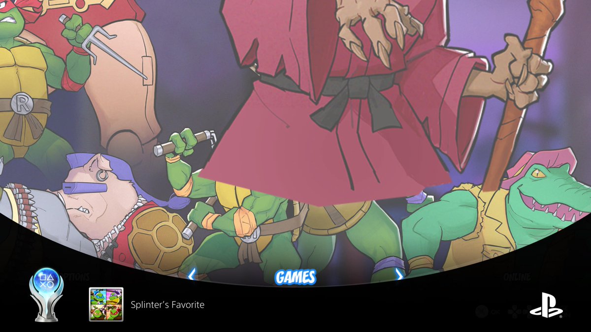 A_redfield8's tweet photo. Teenage Mutant Ninja Turtles: The Cowabunga Collection
Splinter’s Favorite (PLATINUM)
#PlayStationTrophy #PS5Share, #TeenageMutantNinjaTurtlesTheCowabungaCollection https://t.co/uK4DBmP5DY