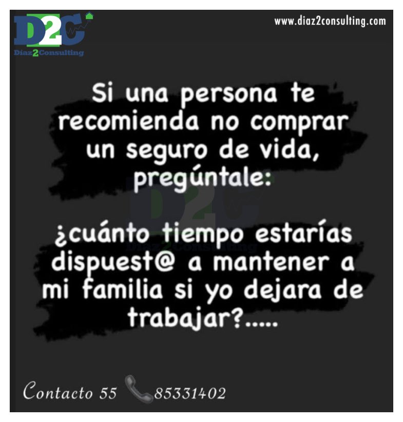 diaz2consulting's tweet photo. Toma tus propias decisiones y procura que sean siempre para el mayor beneficio de tu FAMILIA, te aseguro que nadie verá por ella...
#D2CEnTuVida #decisiones #propias #mayor #beneficio #familia #patrimonio #seguridad #tranquilidad #futuro https://t.co/bUfDdoLMxE