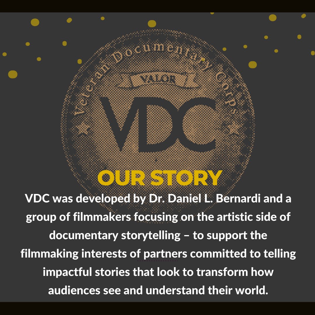veterandoccorps's tweet photo. VDC was developed by Dr. Bernardi and a group of filmmakers focusing on the artistic side of documentary storytelling to tell impactful stories that transform how audiences understand their world.
#eldoradofilms #veterandocumentarycorps #filmmaking #documentary #storytelling https://t.co/ao8UTVm4bZ
