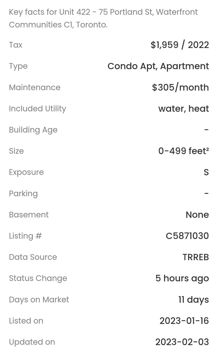 TOHousingSmash's tweet photo. 422-75 Portland, Toronto
-Sold June 2020 for $550,000
-Just Re-Sold for $539,200
#tocondos https://t.co/vGf0RR8KuT