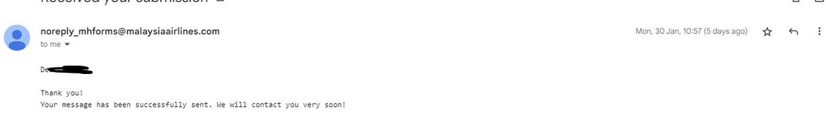 mattlangwrites's tweet photo. @MAS This I very literally the only thing you've sent me in acknowledgement - an autogenerated response five days ago with no reference numbers...

So I literally can't do what you're asking because you've refused to provide the  detail at your end.

#MalaysianHospitality https://t.co/jeSuYxNE0N
