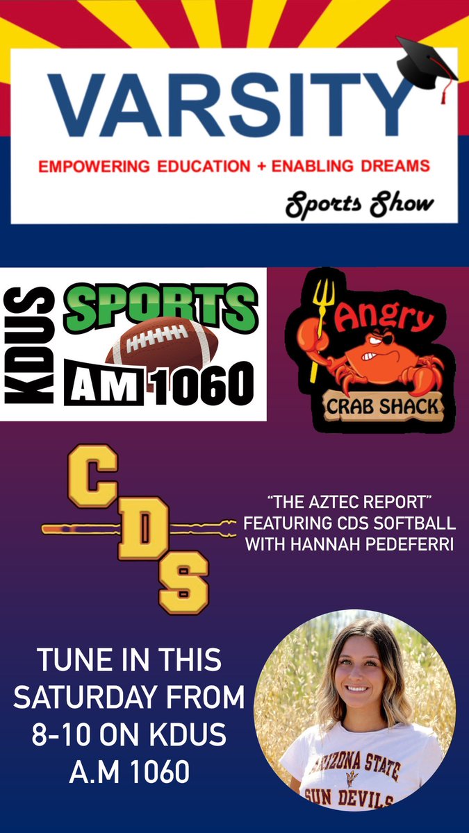 Tune in tomorrow (2/4) at 10:00 a.m. to catch my segment of The Aztec Report on the Varsity Sports Show!!🥎 @VarsityShow @angrycrabshack @KDUSAM1060