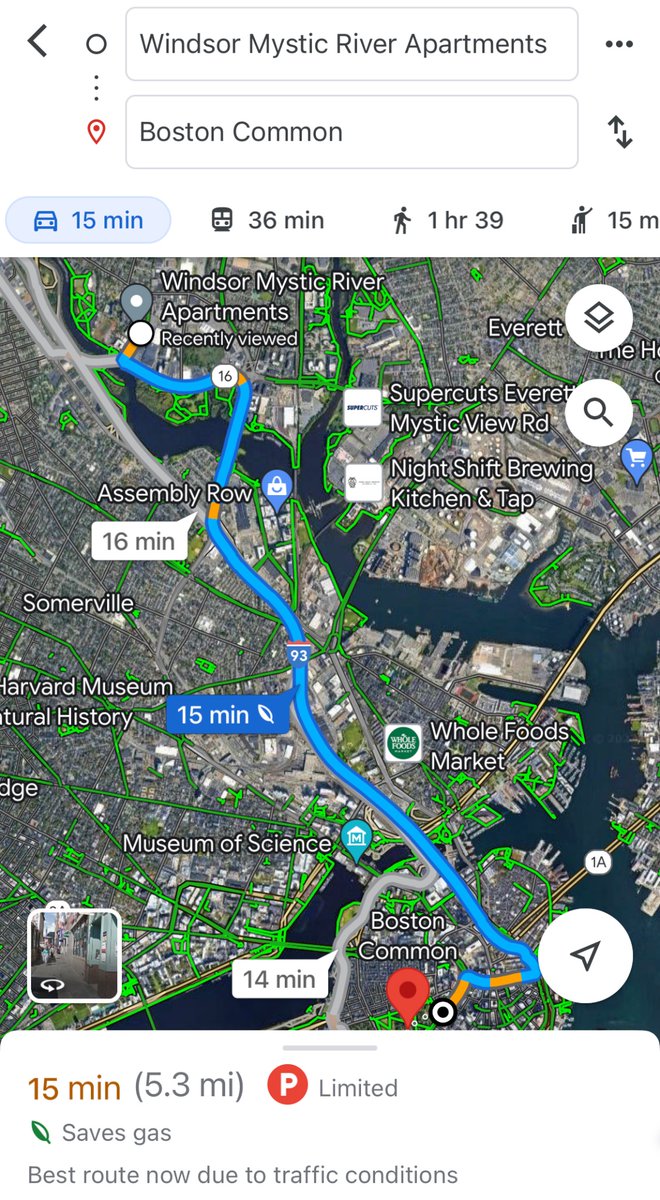 BRConnorDPT's tweet photo. @FuckCarsReddit What if I told you they built one of these 13 miles from downtown Boston? Along a well connected bike path, across the street from a grocery store and close to transit no less! https://t.co/neoMY7KMlu