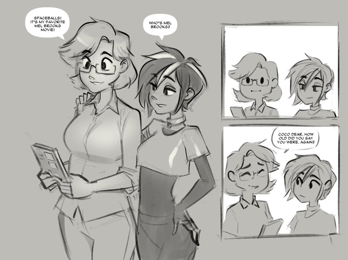 "Coco and Blondie" is probably the next project I want to work on some more. I'm currently aiming at a one shot fluffy wlw adult romance comic. The problem is, I've never really sat down to write romance let alone adult romance! I think I've got a lot of studying to do... 