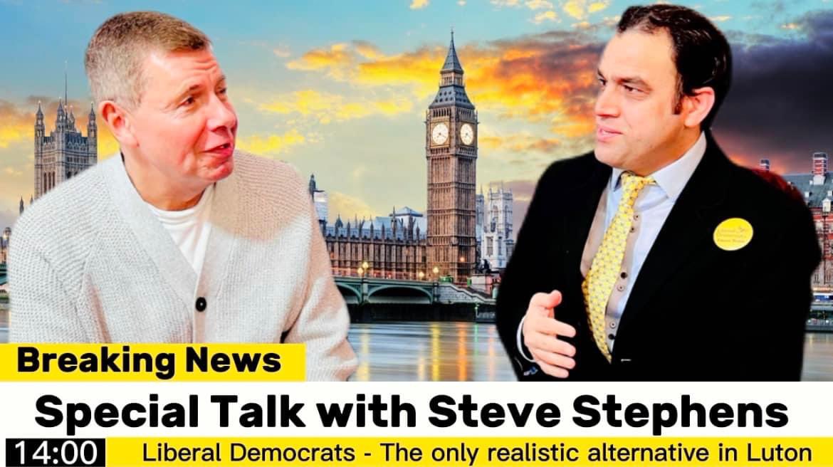 RobinAStephens's tweet photo. My father Steve Stephens who was a LibDem county councillor in Luton for 8 years being interviewed about education matters in Luton @LutonLibDems hope to join him on the door step soon. @LibDems https://t.co/9rt9n6m11G
