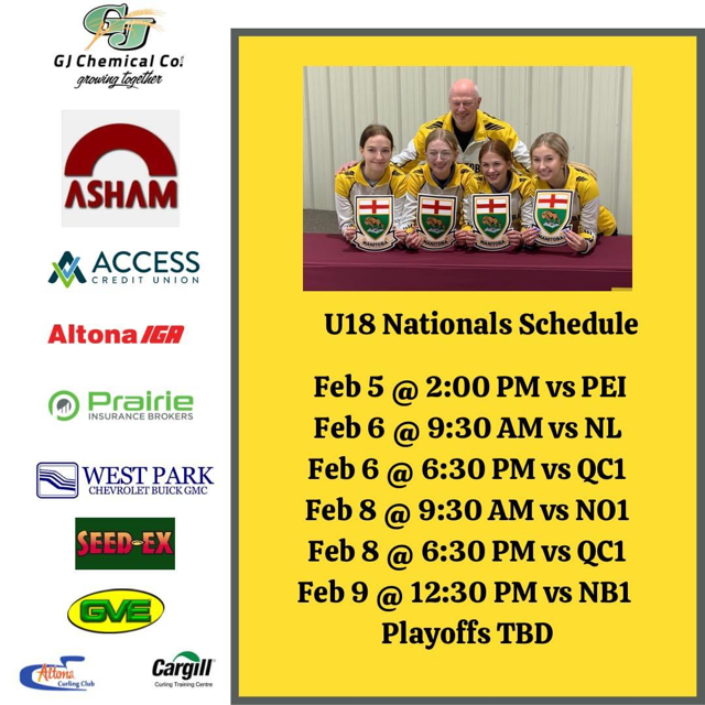 Follow Team Wahl next week at the U18 Nation Curling Championships. Good luck ladies. Very proud to be one of your sponsors! We will be cheering hard.