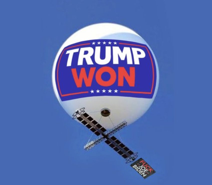 BREAKING NEWS:
Trump intercepts and rebrands the commie balloon!