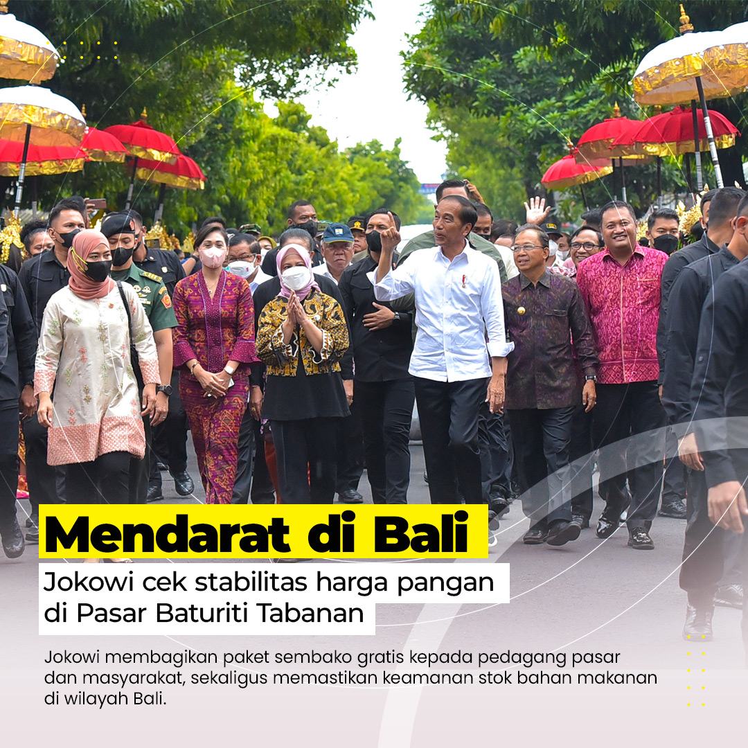 ind_vibes's tweet photo. Pak Jokowi cek stabilitas harga pangan di pasar baturiti tabanan

#MazdaNewVibrant #BWDNtoTaipei  #FIONYCELEB21GHT Mount #FIONYCELEB21GHT https://t.co/OQ8sIytjqN