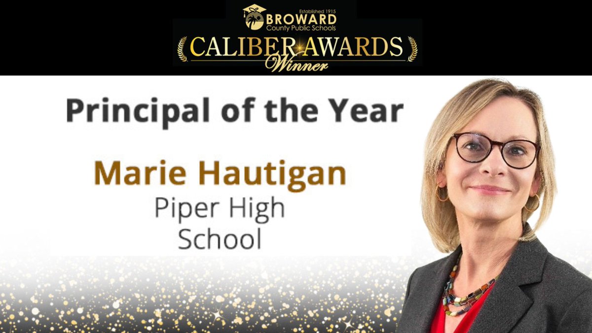 Congratulations to Marie Hautigan (@piperprincipal) of Piper High School, 2023 Caliber Awards Principal of the Year! #BCPSCaliber #BCPSCaliberAwards #BCPSCalies