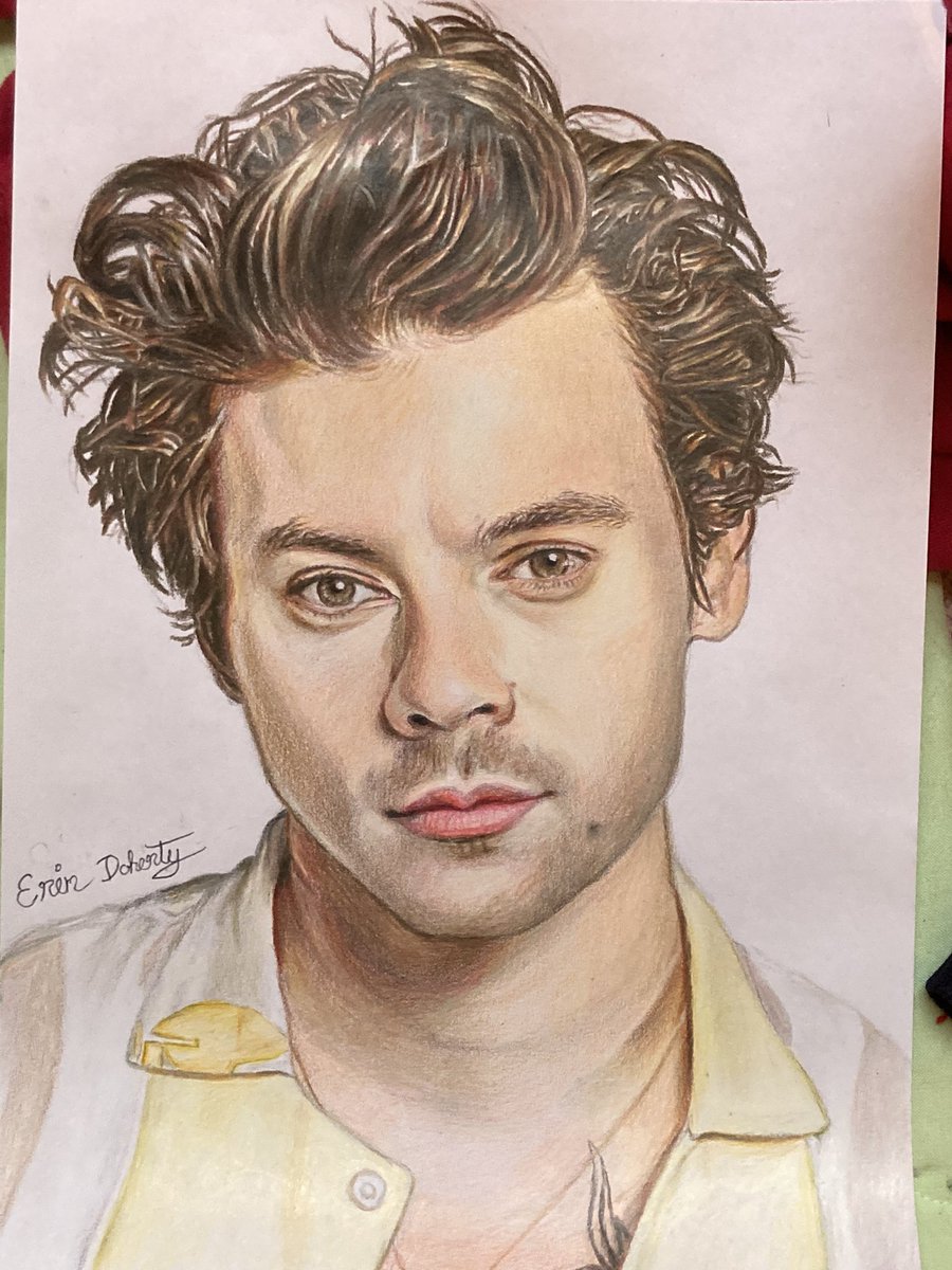 Erin (@erindohertyy_) on Twitter photo I drew Harry Styles colouring pencil drawing ✍️ 🫶🫶<a href="/Harry_Styles/">Harry Styles.</a> #HarryStyles #drawing #art #artistsontwitter #fanart #harrystylesart I drew Harry Styles colouring pencil drawing ✍️ 🫶🫶<a href="/Harry_Styles/">Harry Styles.</a> #HarryStyles #drawing #art #artistsontwitter #fanart #harrystylesart