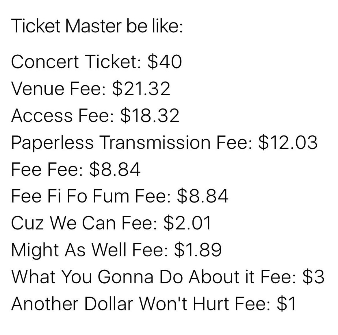 all my homies hate ticketmaster
