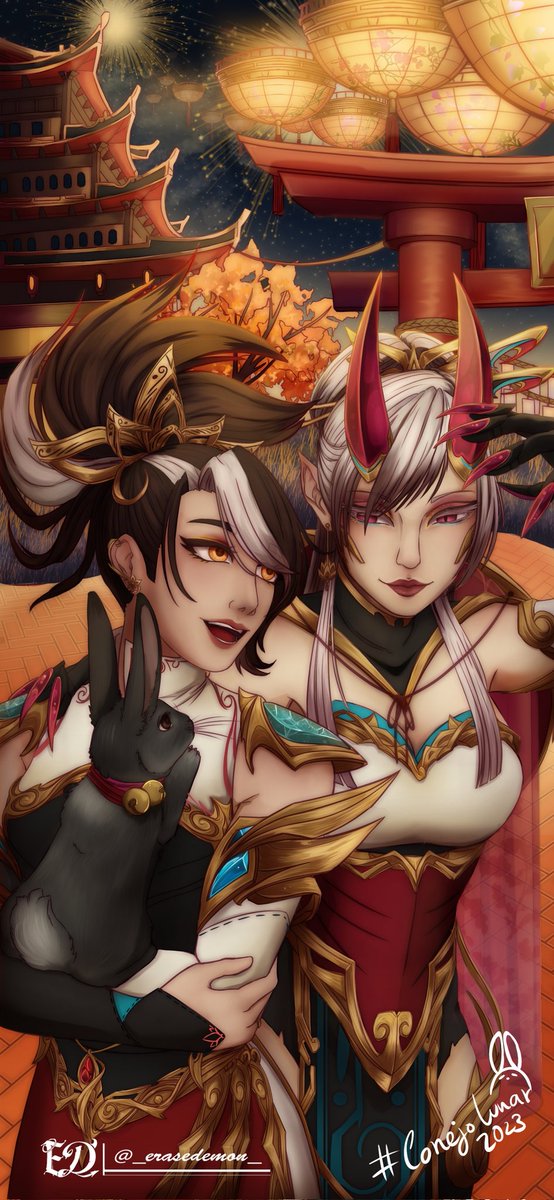 erase_demon's tweet photo. Lo sé, muy inactiva, o al menos eso siento. Aquí dibujitos de Eve y Akali, me gustó diseñar la ropa

https://t.co/q6Hyl9BSyr

#Evelynn #LeagueOfLegendsFanArt #LeagueOfLegends #akali #akalixevelynn #GL #2023 #conejolunar2023 https://t.co/bteUJTBRPv