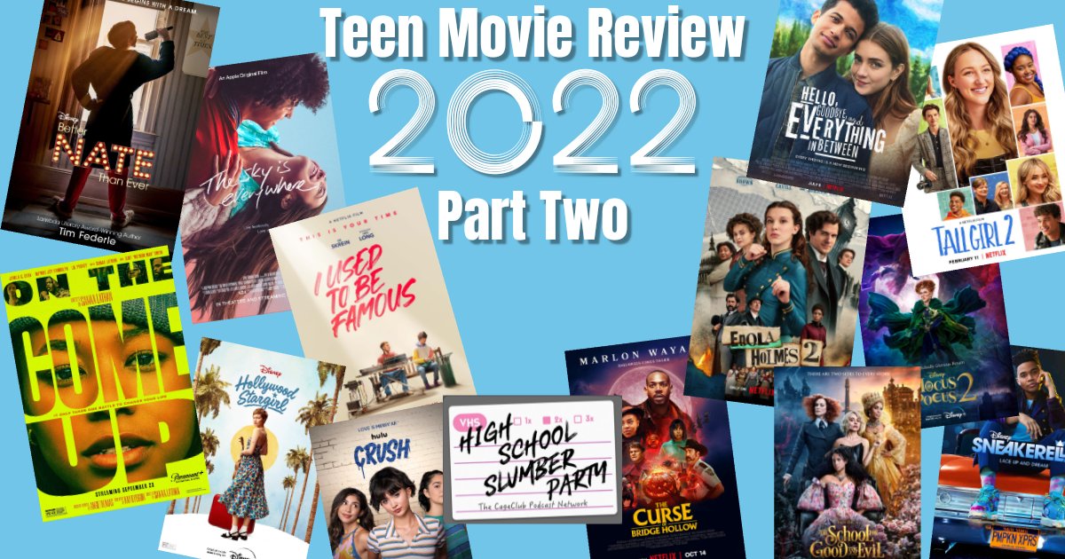 New episode out now!

cageclub.me/2022-teen-film…
 #HelloGoodbyeandEverythinginBetween #TallGirl2 #EnolaHolmes2 #HocusPocus2 #TheCurseofBridgeHollow #TheSchoolforGoodandEvil #Crush #OntheComeUp
#HollywoodStargirl #Sneakerella #BetterNatethanEver #iusedtobefamous #TheSkyisEverywhere