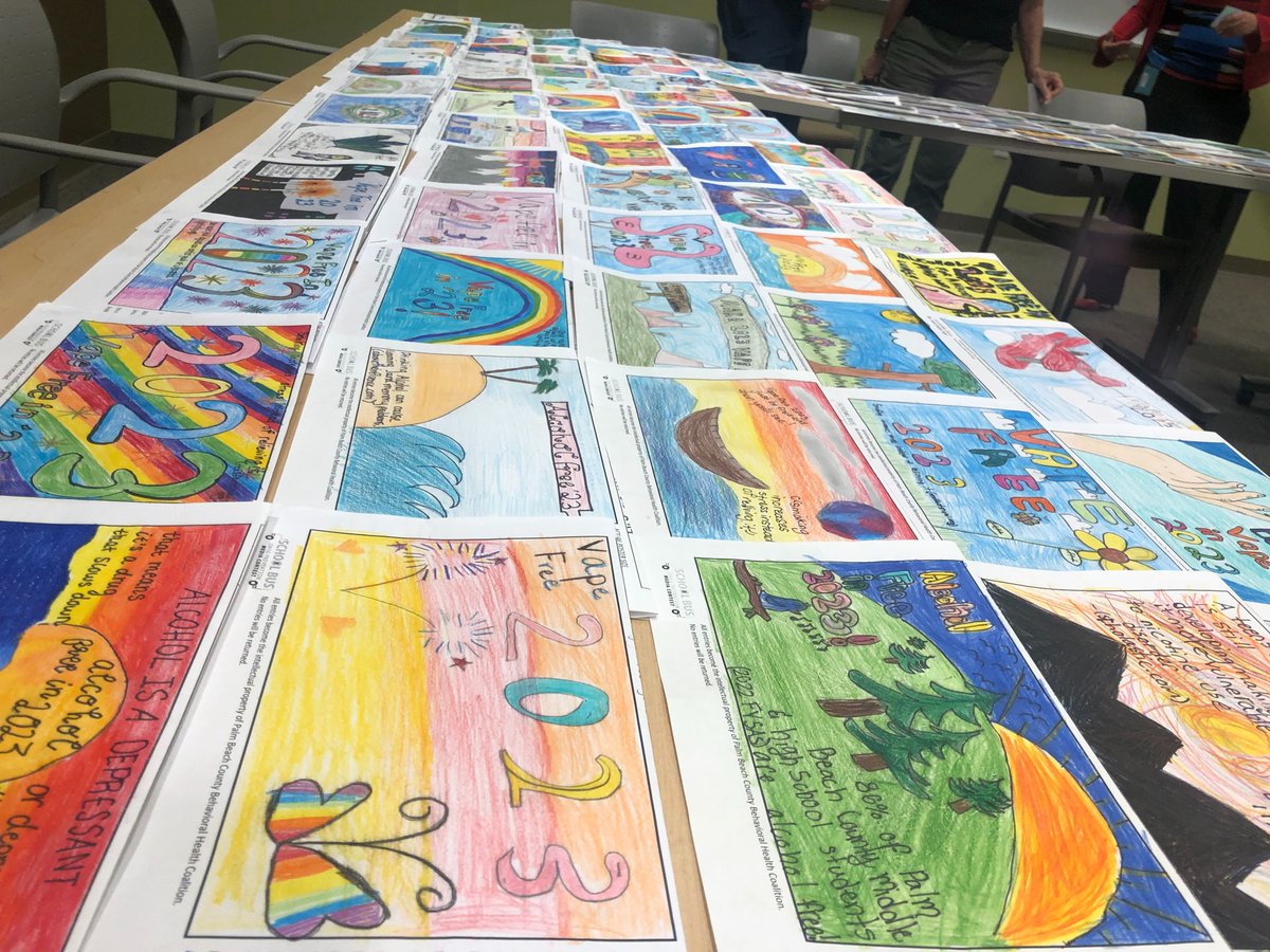 PBCBHC's tweet photo. Thank you to ALL who participated in the Drug Prevention contest this year! We had some amazing entries, selecting only a few was hard! #judgingday #mediacontest #drugprevention https://t.co/mYzfSphQ7o