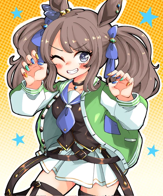 おめでとう!以前描いた原案衣装のジョーダンです#ウマ娘  #トーセンジョーダン生誕祭2023 