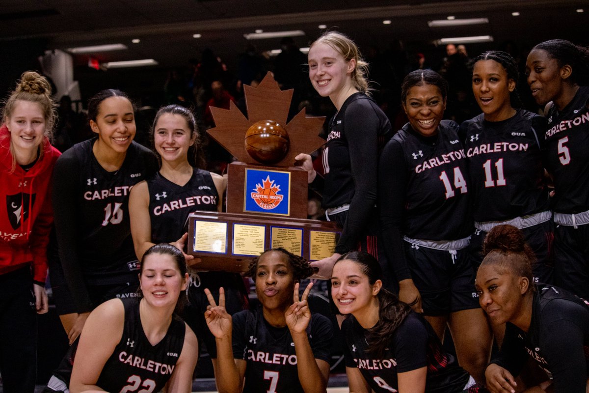 _Rich_Coffey's tweet photo. OUA WBB:   CHAMPIONS 

The @CURavens are Capital Hoops Classic champions in 2023 with a 66-60 win over the 
@uOttawaGeeGees.

That makes 10 straight wins for the Ravens.

#USPORTS | #CapHoops | 📸: @49SPORTNET https://t.co/cPyCDhFfuY