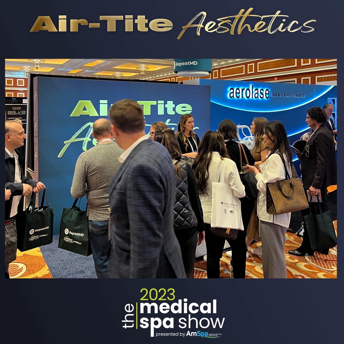 AirTiteProducts's tweet photo. #medspashow2023 Day 1 has been a huge success! Thank you to everyone who has stopped by our booth to talk with us! If you haven’t had the opportunity to come learn about our exciting innovative products, make sure you swing by tomorrow!
#medspashow #aesthetics #airtite #cannula https://t.co/Sb5haojePV