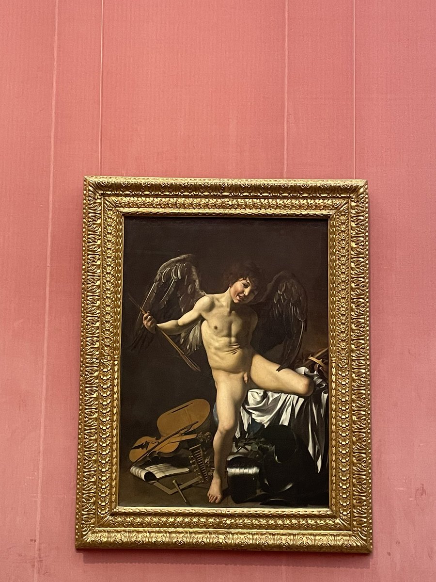MaconRouge's tweet photo. @TheFrameBlogMag I was there a few weeks ago, some wonderful paintings but some of the frames felt a bit jarring to my eyes at least. This Caravaggio for example. Can’t help but feel it could be toned down a bit. Or maybe even quite a lot! https://t.co/ce9eYtFtau