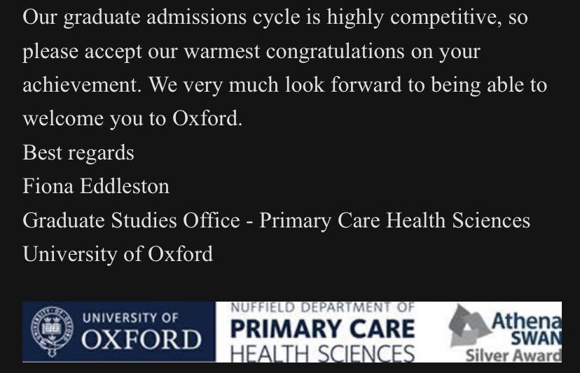 Excited to announce that I’ll be spending my gap year across the pond studying Applied Digital Health @UniofOxford 🍾🍾

#BlackMeninMedicine