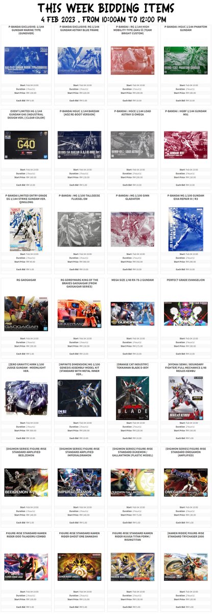 gundammy's tweet photo. ✨✨Today Rare Gundam Item auction start at 10 am - 12 pm 🙋🙋 - https://t.co/skLO415O34 https://t.co/2mEVmU53Yp