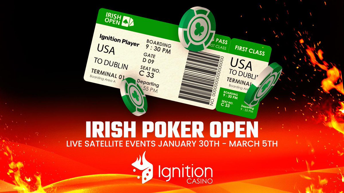 Giving away two satellite tickets for <a href="/IgnitionCasino/">Ignition Casino</a>’s Irish poker. Up to 10 winners will have a chance to compete in the Irish Poker Open in Dublin, Ireland this April! 📈

To enter:
🍀Must be following
🍀Like and retweet this post
🍀Tag a friend! 

Picking winners 2/4 at 8p et