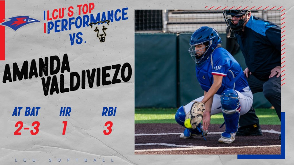 LCUCHAPS's tweet photo. 🥎 SB | Taylor Franco posted her 51st career complete game against No.22 Washburn... Amanda Valdiviezo hit a home run in her first collegiate at-bat, as she posted her first multi-hit game in the process against UCCS... https://t.co/9LJhzRYtFx