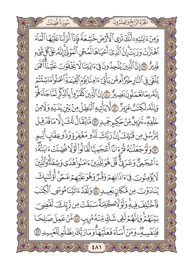 سورة فصلت
الصفحة ٤٨١