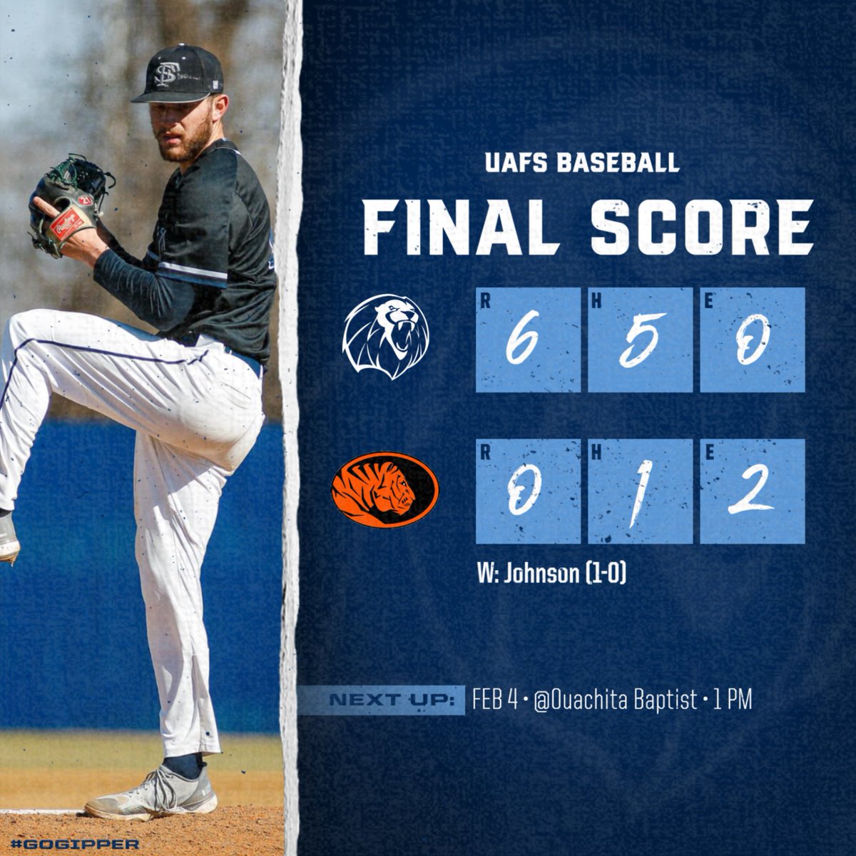 💪DOMINANT outing on the mound by Brayden Johnson!

He ties his own program record with 13 strikeouts in 7.0 scoreless innings allowing just one hit!

#RunToTheRoar