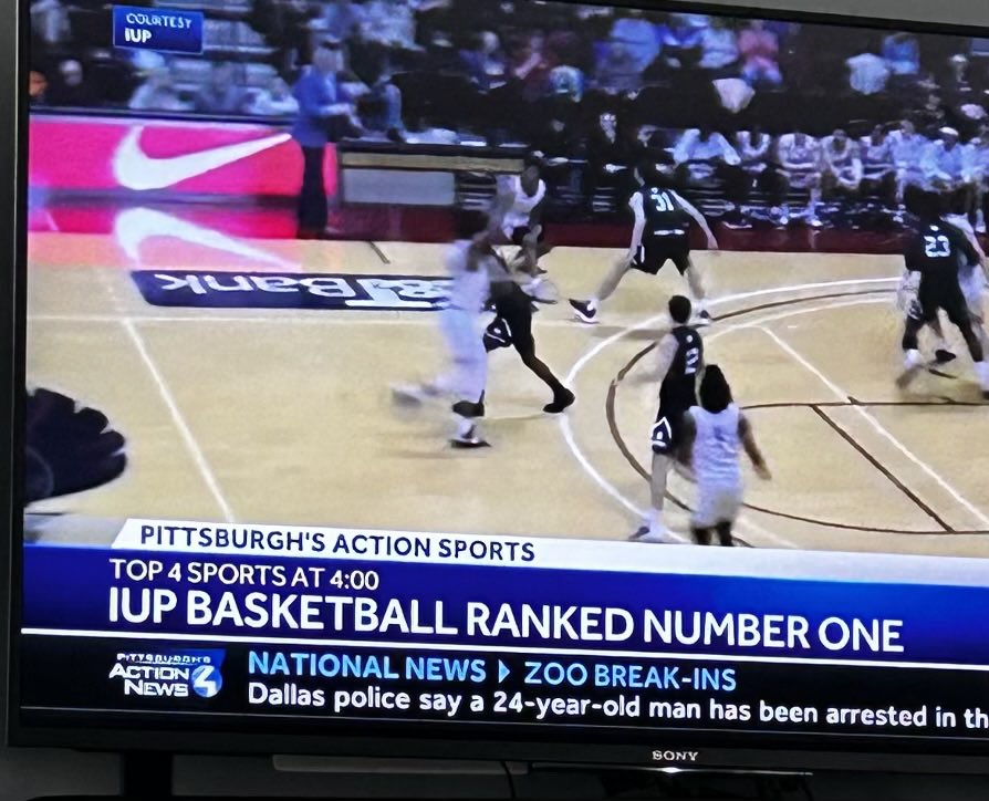 Grateful for Channel 4 for the TV coverage on today’s broadcast. Good publicity for ⁦<a href="/IUP_MBB/">IUP Men’s Basketball</a>⁩ but just as nice for ⁦<a href="/IUPedu/">Indiana University of Pennsylvania</a>⁩ and one of the many good things happening at this great university. #g2G🙏🦅