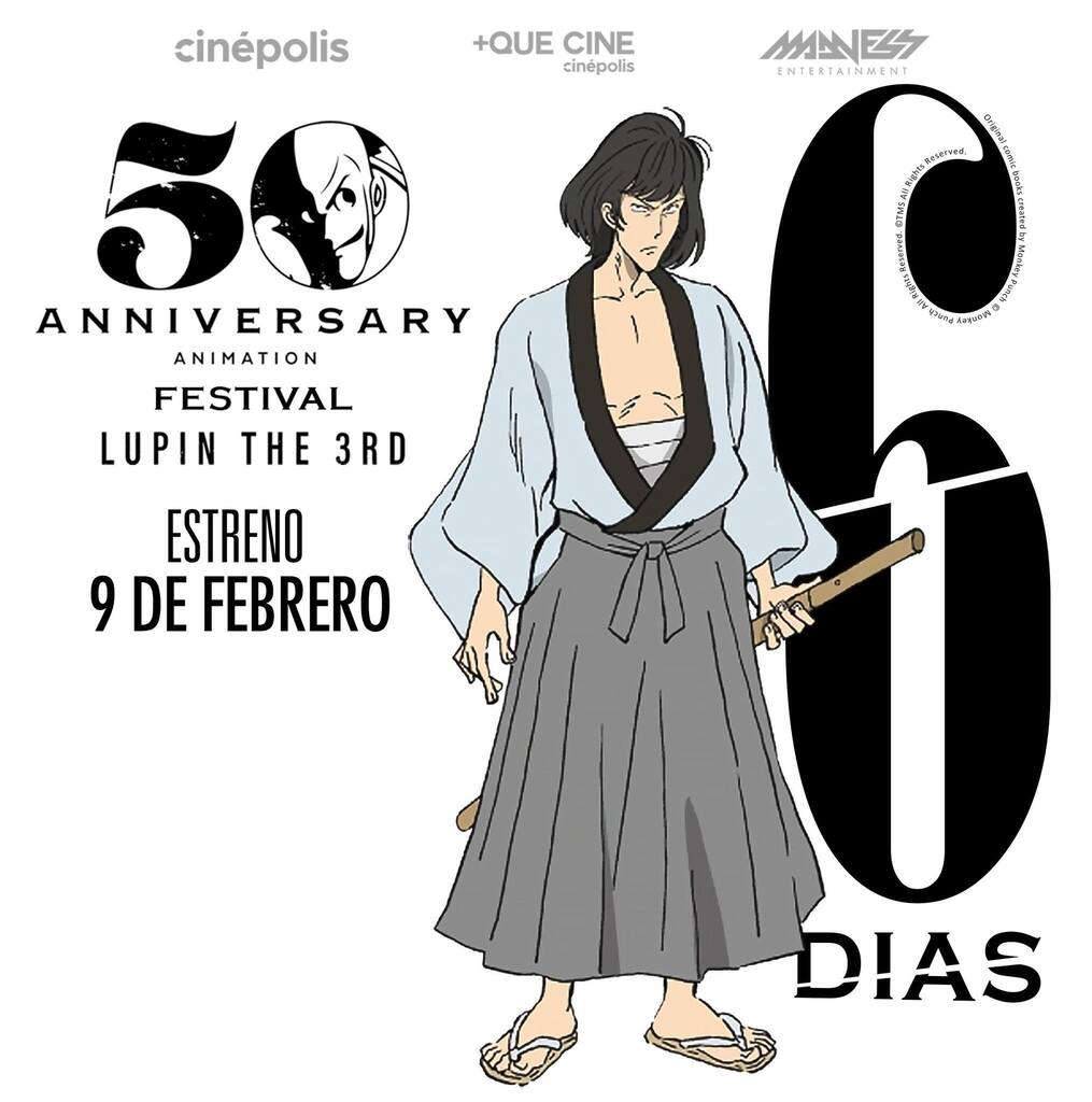 fanime_lat's tweet photo. ‼FALTAN 6 DÍAS ‼Únete a las aventuras del famoso ladrón Lupin III, en sus películas más icónicas. 🎩🫖🍿 ¡Nos vemos en Cinépolis este 9 de Febrero!
#LupinFestMex #Anime #estrenoAnime #FanimeR #AnimeNews @masquecinelatam @cinepolismx https://t.co/kE40aj6tcC