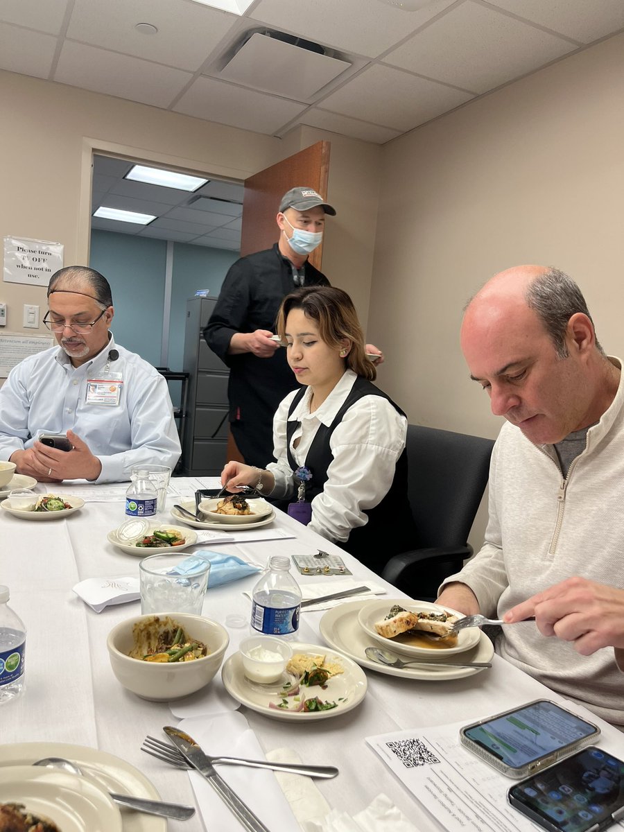 BethGarciaMDA's tweet photo. Thank you to @MDAndersonNews Room Services for a wonderful tasting.  We had so much fun. Patients will love the new menu items!  Exec Chef Jared Hunter does a great job!  #ServiceExcellence @Leisa4sure @Frumovitz https://t.co/Y231bK4Btb