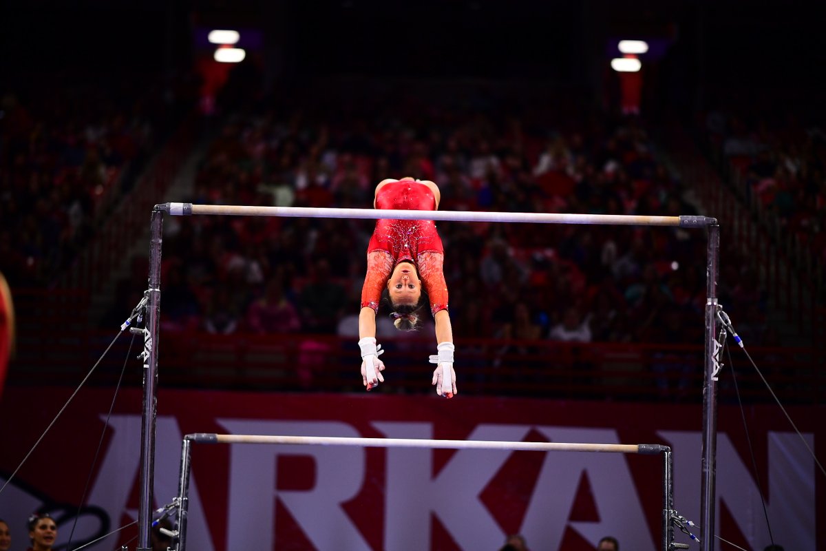 Arkansas Gymnastics 🐗 on Twitter "Swinging big under the BWA lights.