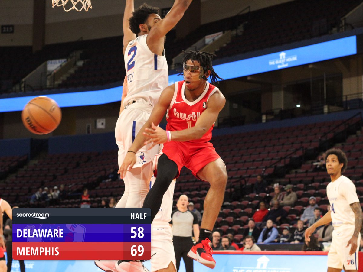 desoto_news's tweet image. Delaware cuts lead down to 11 at halftime.
G-League: The Memphis Hustle lead the Delaware Blue Coats 69 to 58 at halftime
scorestream.com/game/memphis-v…
#ScoreStream