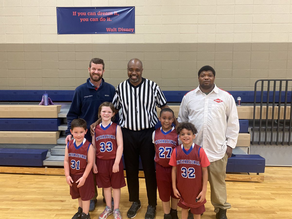 The little team that could! It was four on five the whole game and we pulled out a big win!  SL scored 9 points tonight. But the best is always the ref. HCS Assistant Principal by day and all star referee by evening! #MyHCS