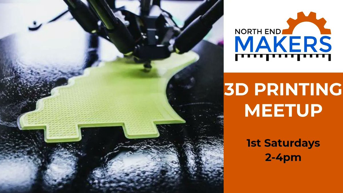 northendmakers's tweet photo. Come hang out with other 3D printing enthusiasts tomorrow at 2pm! #3dprinting #Seattleevents #makerspace https://t.co/Xof4uhwFk5