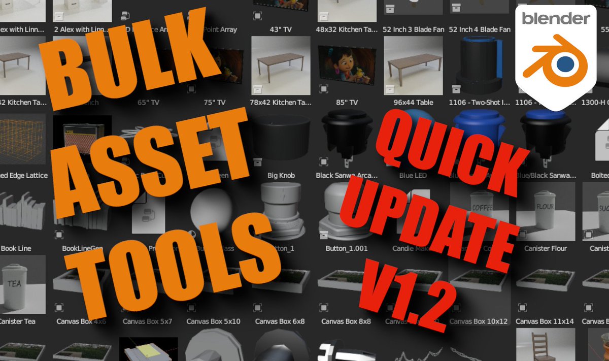 johnnygizmo's tweet photo. Here is a quick update to my @blender Bulk Asset Tools add-on. A few new options, some ease of use improvements, and multithreading. Check it out! #b3d #assetbrowser #blender 

Download at: https://t.co/ZaawShSU1a

Update Video:
https://t.co/nTtYyoKixD https://t.co/oEDYnJVEhP
