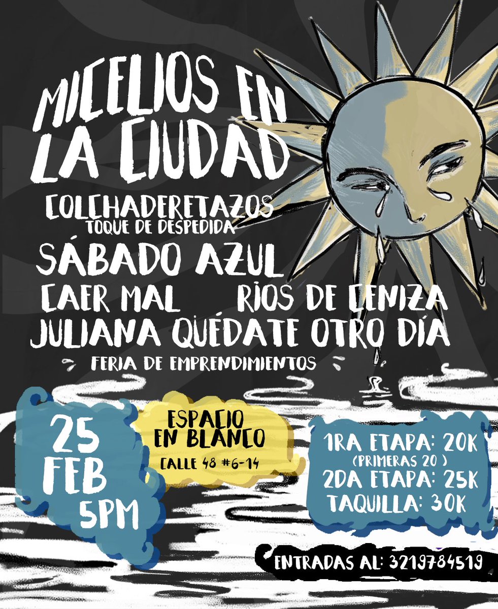 SabadoAzul_'s tweet photo. ¡Hola a todxs! 🐊
Se viene el primer toque del año junto a bandas increíbles 🌞 
Allá nos vemos 🧬🫠

Entradas al número del flyer o con nuestro querido @Sadntixd 🧑🏻‍🦰 https://t.co/MvznEoUYDS