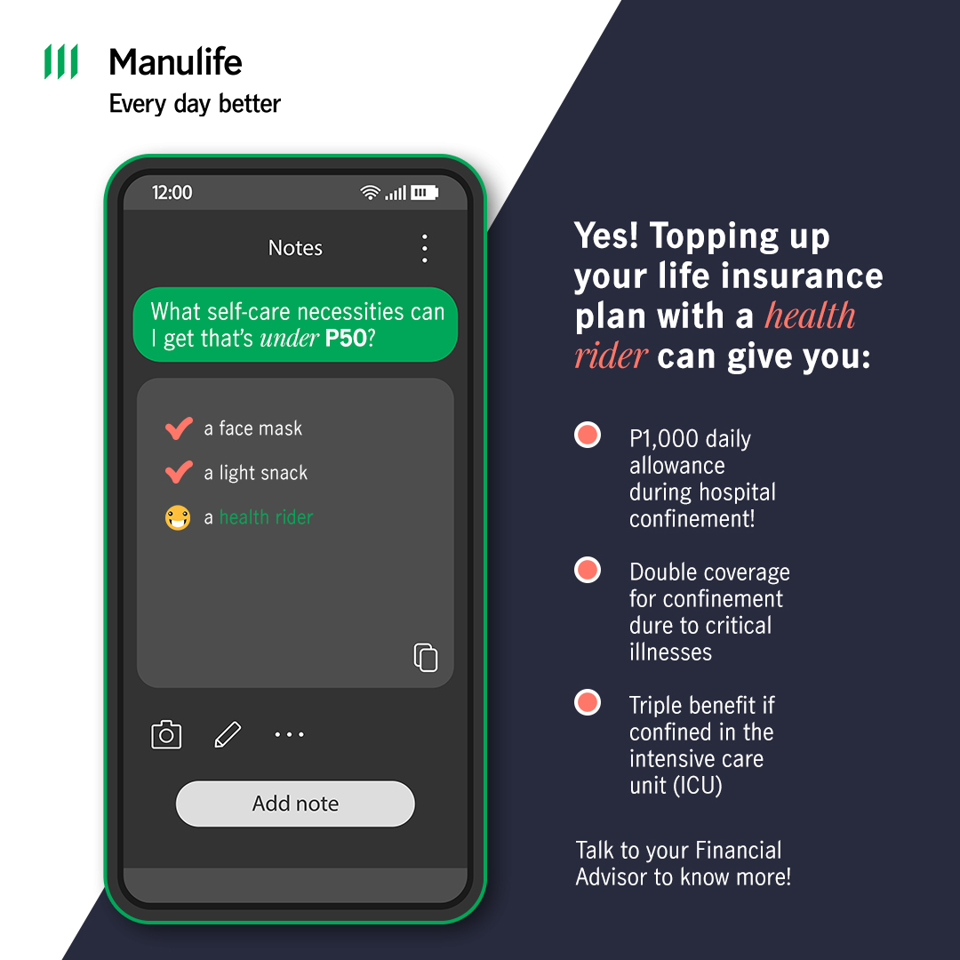 Manulife Philippines on Twitter "Selfcare need not be expensive. Make