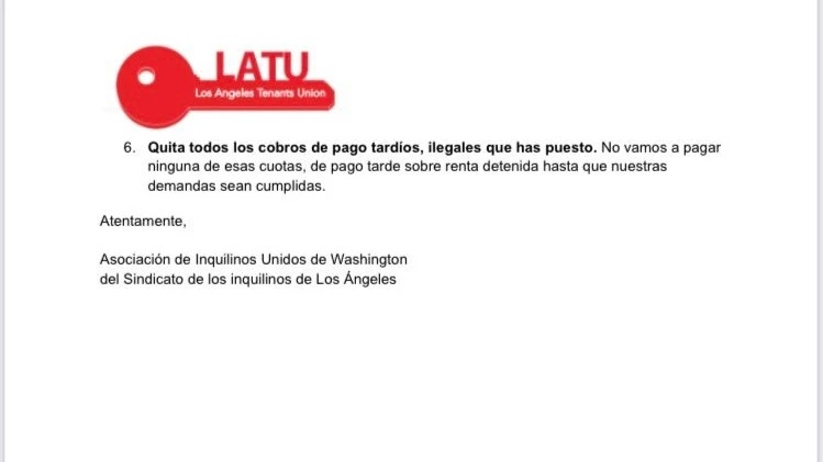 ¡Viva la huelga!

After 6 months of organizing against harassment and for long needed repairs, Inquilinos Unidos de Washington, 3 buildings of residential and small business tenants, collectively entered rent strike on February 1st