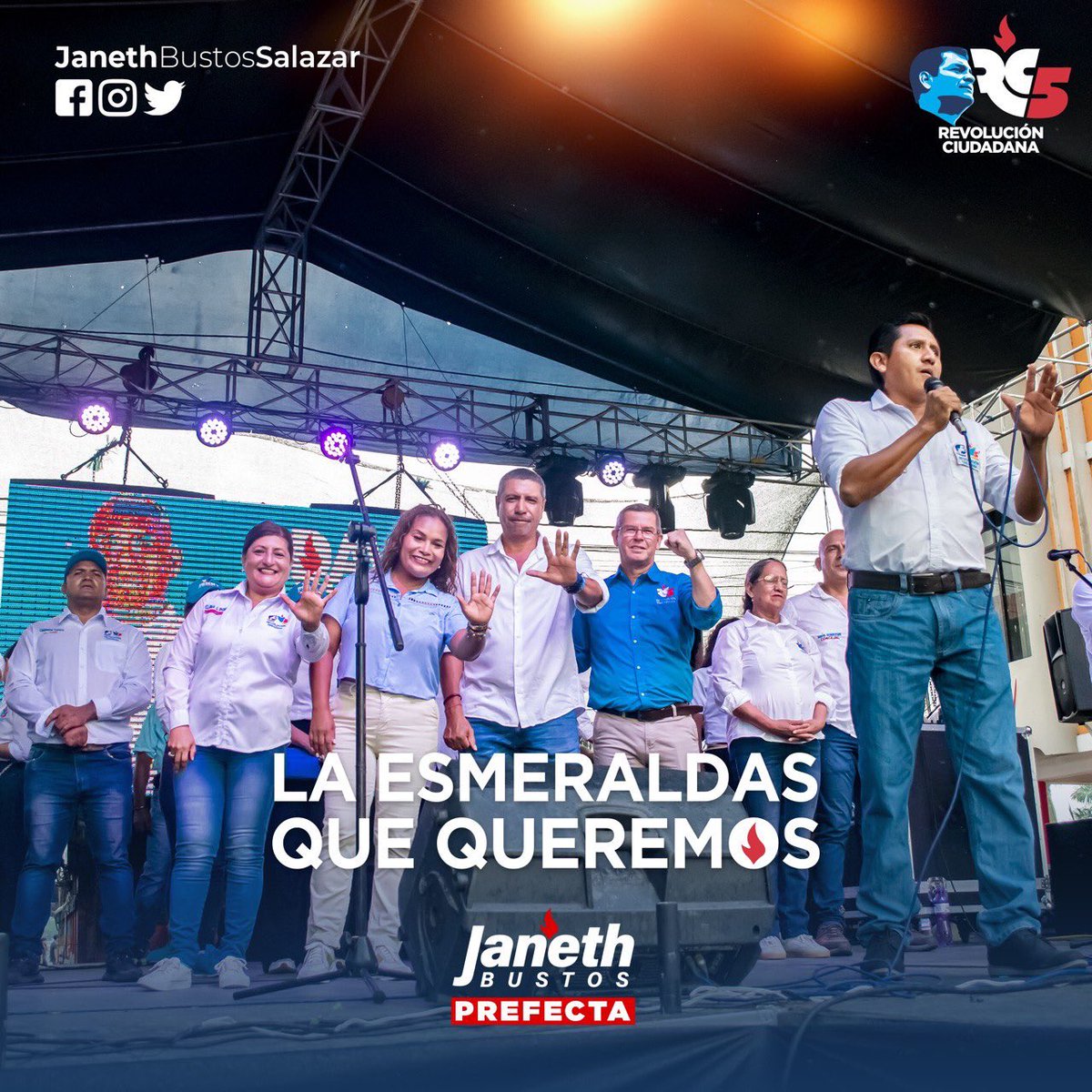 JanethBustosRC's tweet photo. Masivo respaldo a la lista 5️⃣ de @MashiRafael y a todos sus candidatos de la parroquia Unión en #Quinindé.🖐🏽
El 5 de febrero se vota #TodoTodito5.💚
#JanethPrefecta #Esmeraldas #LaEsmeraldasQueQueremos @RC5Oficial https://t.co/BW2w3dhyev