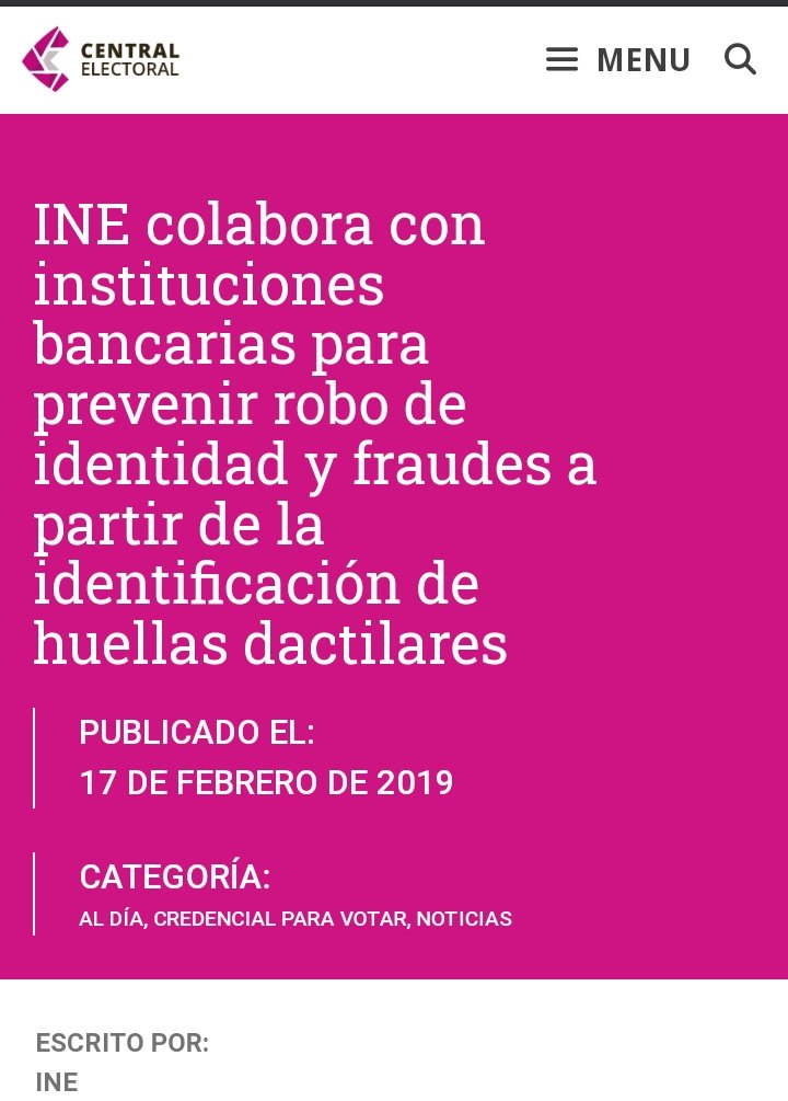 DERECHOdeREP's tweet photo. 🚨Hace unos días el consejero del @INEMexico @CiroMurayamaINE subió un tweet explicando que nuestra credencial se renueva usando un fideicomiso con el dinero que se COBRA a los bancos por la autenticación de sus clientes, por lo que fui a investigar,  (lee todo el hilo porfa) 1️⃣ https://t.co/dKBJ3w3gOr