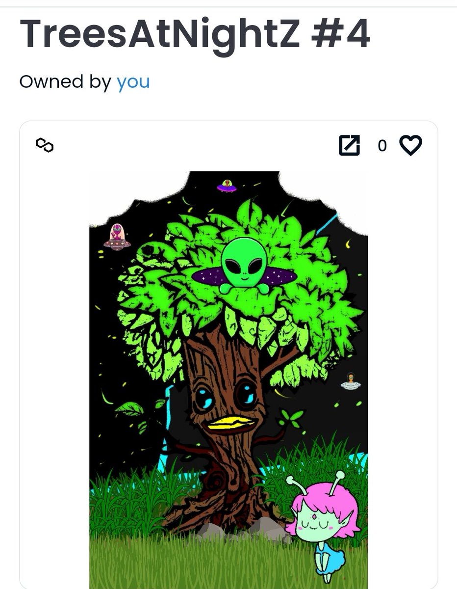 treesatnightz's tweet photo. Today's piece..
What's that? Alien's in my hair👽🦰 #TreesAtNightZ #4 

0.006 Poly-ETH 
#NFTs #MATIC #NFTProject #PolygonEth #PolygonNFT 

Link to adopt this tree 🌳 
Let's join TreesAtNightZ forest 😄✨️

https://t.co/EqX2BJTXV6 https://t.co/Z02Wgdz89x