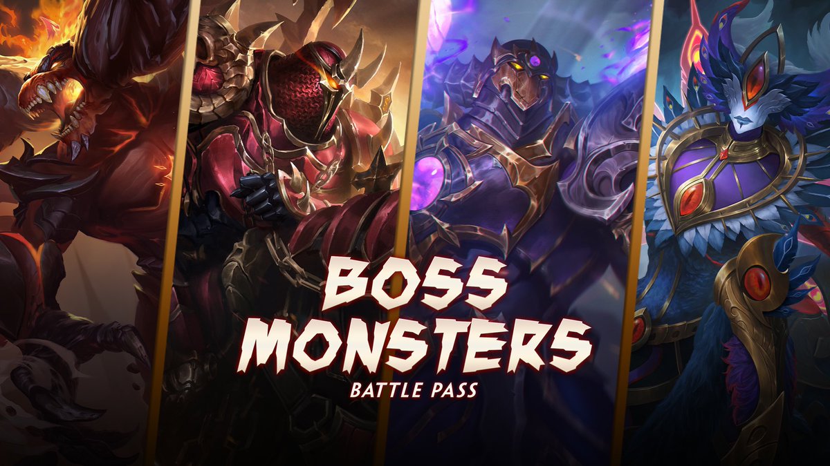 Giving away 1x Boss monsters battle pass and 4x sutur god unlock and skin! To enter follow and retweet, will choose a winner on the 10th! Thank you all