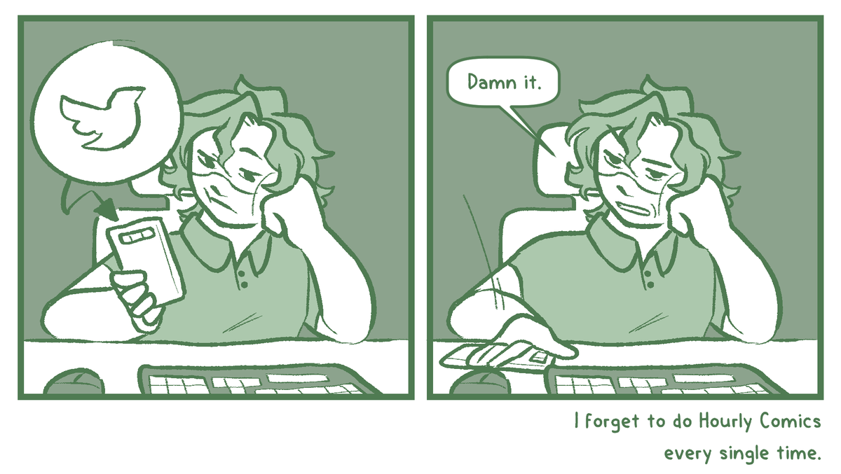 pineflowerart's tweet photo. Hourly comics? In my me? It's less likely than you think. https://t.co/rwxpgGgY3J