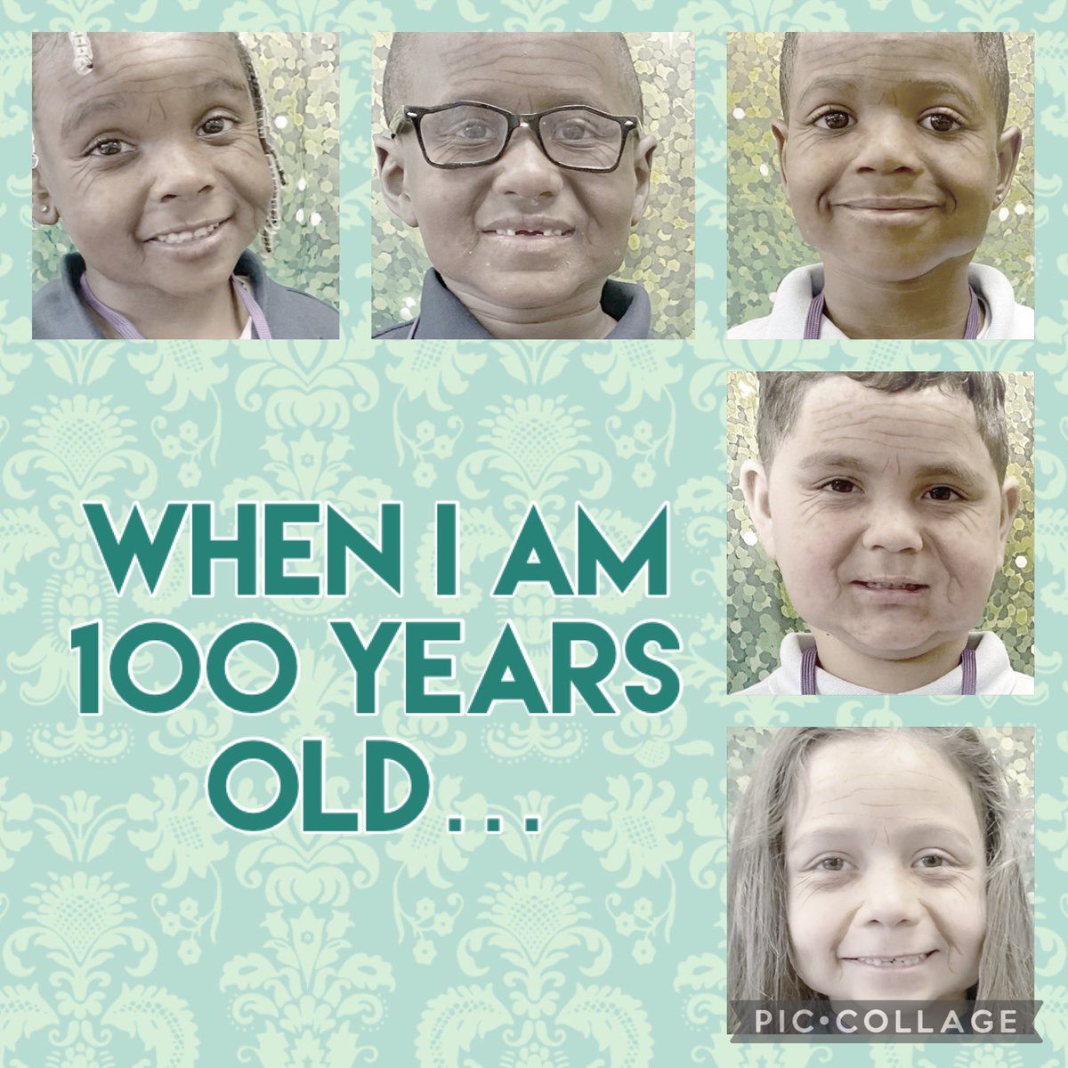 mrs_santore's tweet image. Oh my goodness! Look at the cute little “older” kindergarteners! ☺️ when I am 100…. 👵🏽👴🏼 Happy 100th Day of Kindergarten!! #SpaghtIsGreat #KinderCrew