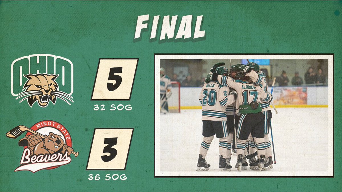 BobcatsHockey's tweet photo. BOBCATS BEAT MINOT ST. 5-3!! 😼 https://t.co/hApD0dY5dF