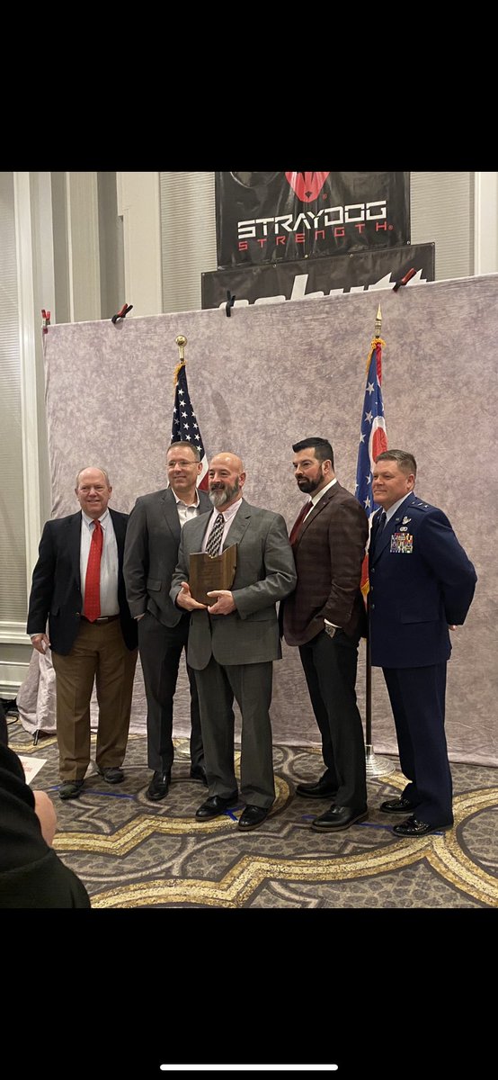 LakeCoachD's tweet photo. Congratulations to Coach Ron Viscounte on his well deserved award from OHSFCA! 30 years coaching high school football! As good as they come right here!#RockEm #Bleedblue https://t.co/gBufIbY5N4