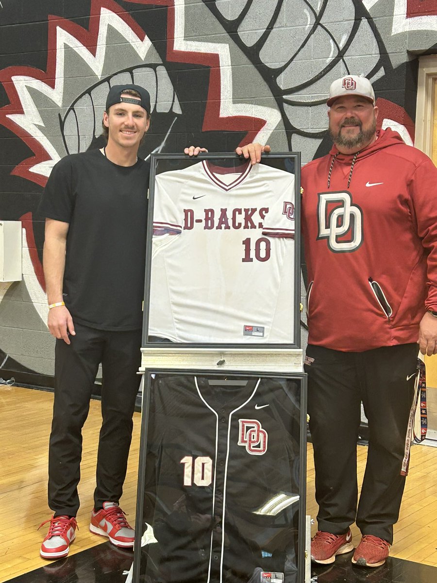 DOBaseball (@dobaseballteam) on Twitter photo Special day for the program. Retiring #10 from the Diamondbacks program in honor of the success of <a href="/bryson_stott10/">Bryson Stott</a> . Well deserved!! Special day for the program. Retiring #10 from the Diamondbacks program in honor of the success of <a href="/bryson_stott10/">Bryson Stott</a> . Well deserved!!