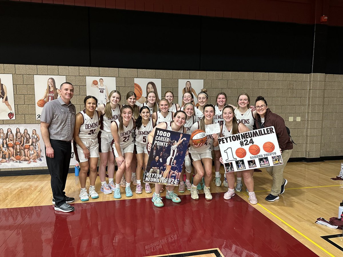 BHS Girls Basketball (@demongbb) on Twitter photo Great win in our home gym over Dickinson!
<a href="/PeytonNeumiller/">Peyton Neumiller</a> becomes the 4th girl in school history eclipse the 1,000 point mark! Big time accomplishment!
#ALLIN #FAMILY Great win in our home gym over Dickinson!
<a href="/PeytonNeumiller/">Peyton Neumiller</a> becomes the 4th girl in school history eclipse the 1,000 point mark! Big time accomplishment!
#ALLIN #FAMILY